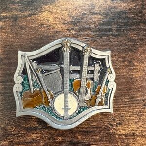 Country Western Musical Instrument Belt Buckle OS